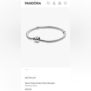Pandora Silver Snake Chain 7.5
